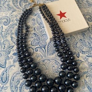 Necklace Navy Blue pre used once